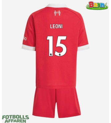 Liverpool Giovanni Leoni #15 Hemmaställ Barn 2025-26 Kortärmad (+ Korta byxor)